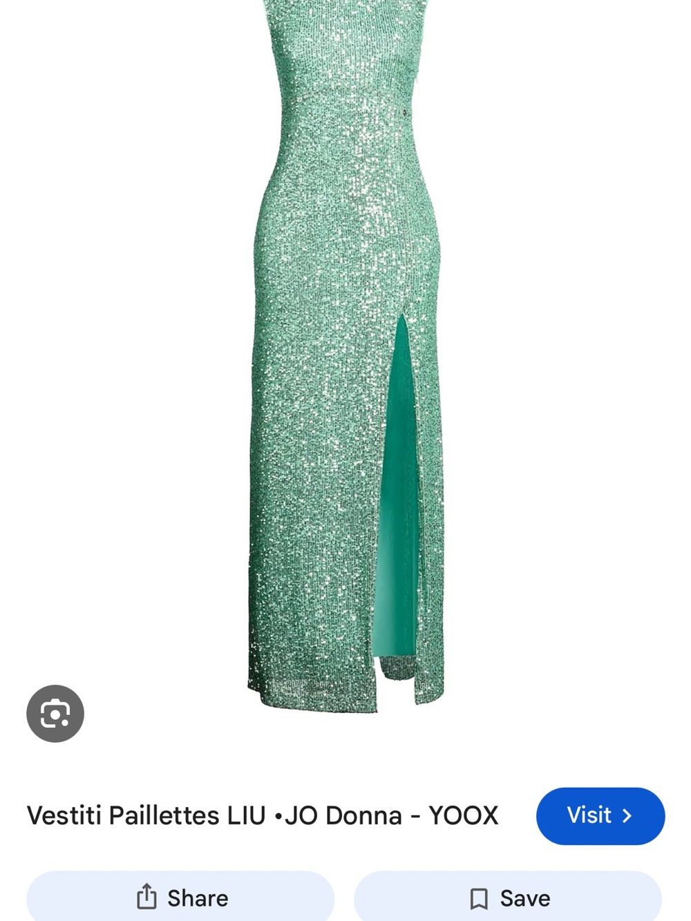 Liu Jo Sequin Mint dress with Front Slit